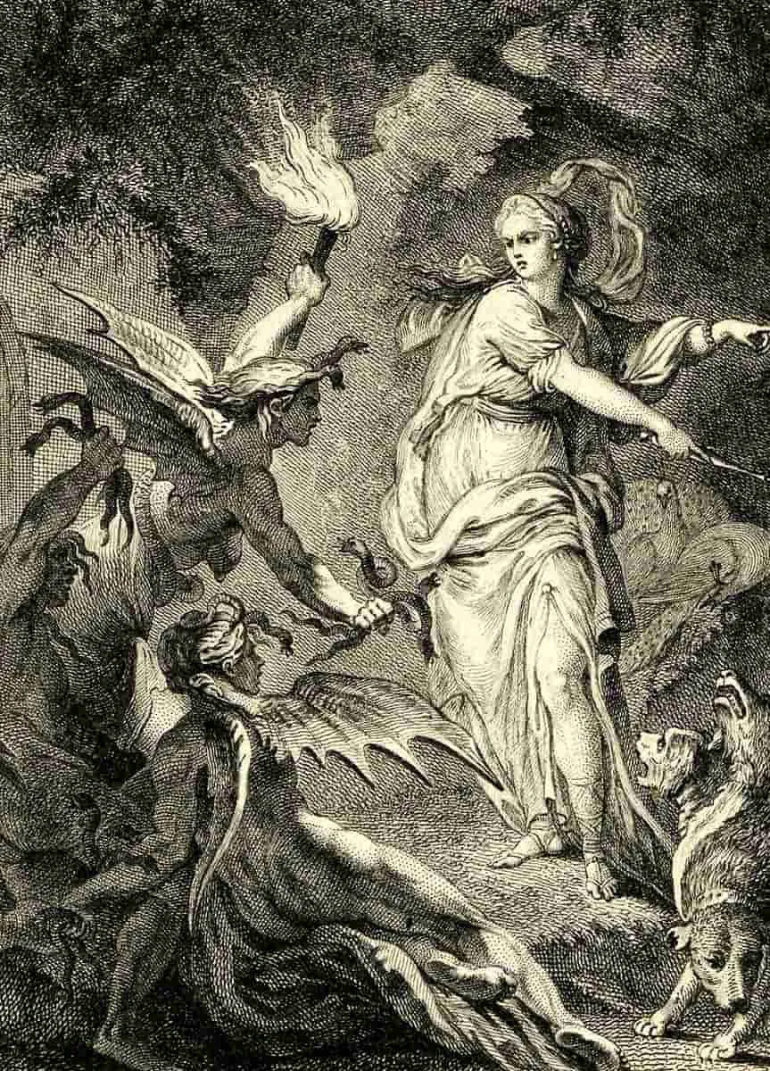 জুনো ইন দ্য আন্ডারওয়ার্ল্ড, জঁ মাসার (১৭৬০-১৭৭০ সাল)। সূত্র: ব্রিটিশ মিউজিয়াম।