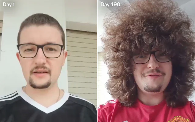 ম্যানচেস্টার ইউনাইটেডের সমর্থক ফ্রাঙ্ক আইলেট, যিনি চুল না কাটার প্রতিজ্ঞা করেছেন